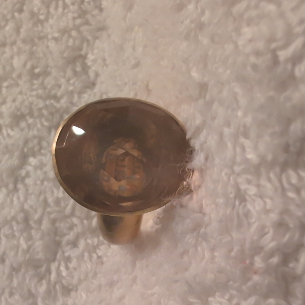 Ananda Soul Gold and Rose Quartz Women's Ring | *Fast Shipping* - Picture 3 of 8